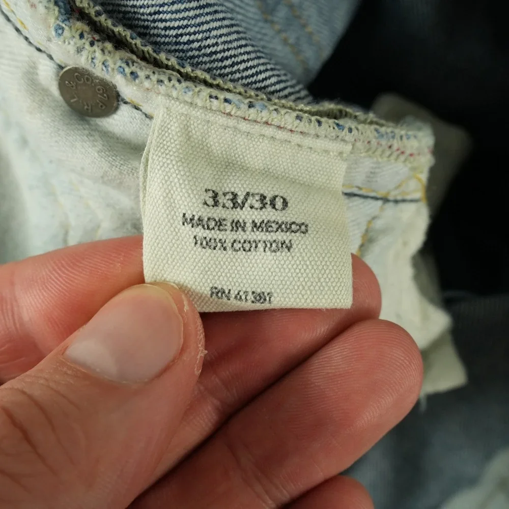 Polo Ralph Lauren Jeans Mens 36x30‎ Blue Authentic Dungarees Straight Leg Cotton